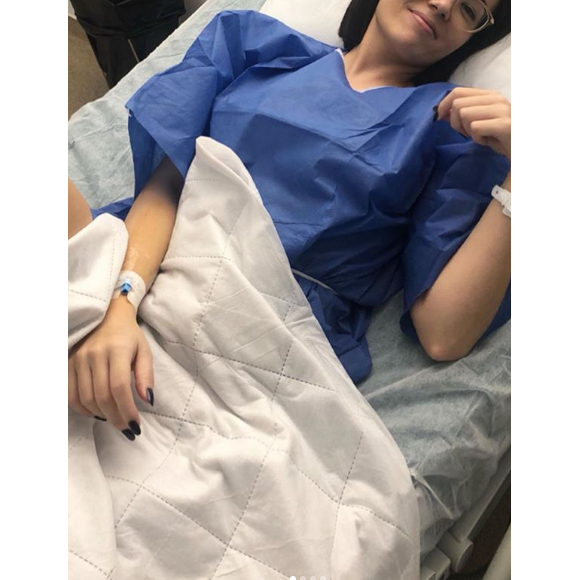 Agathe Auproux à l'hôpital à cause de son cancer, 11 mars 2019, sur Instagram