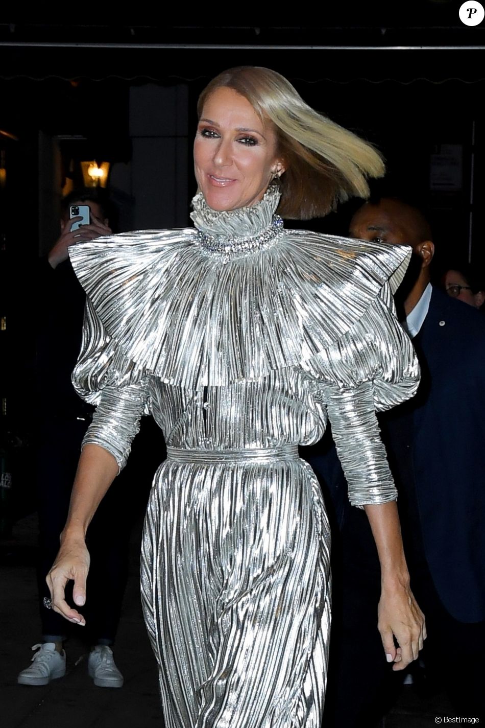 Céline Dion arrive au restaurant/bar Lips Drag Queen Show Palace à New York, le 14 novembre 2019