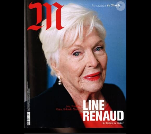 Line Renaud en couverture de "M" le magazine du "Monde, numéro du 6 décembre 2019.