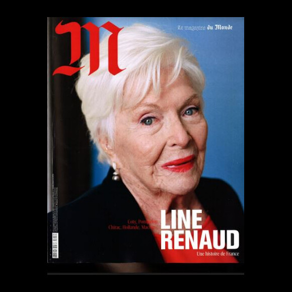 Line Renaud en couverture de "M" le magazine du "Monde, numéro du 6 décembre 2019.