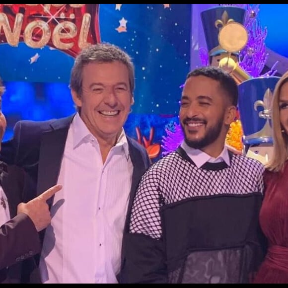 Michaël Youn, Vitaa et Slimane sur le tournage des "12 Coups de Noël", diffusé sur TF1 le 21 décembre 2019