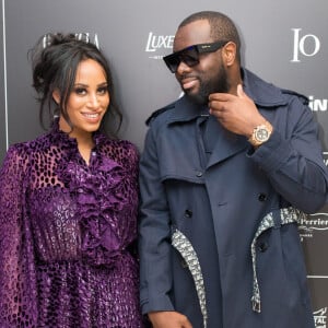 Exclusif - Le rappeur Gims (Maître Gims - Gandhi Djuna) et sa femme Demdem Djuna lors du photocall de la 14ème édition du Casa Fashion Show au Sofitel Casablanca Tour Blanche à Casablanca, Maroc, le 20 avril 2019. © Philippe Doignon/Bestimage