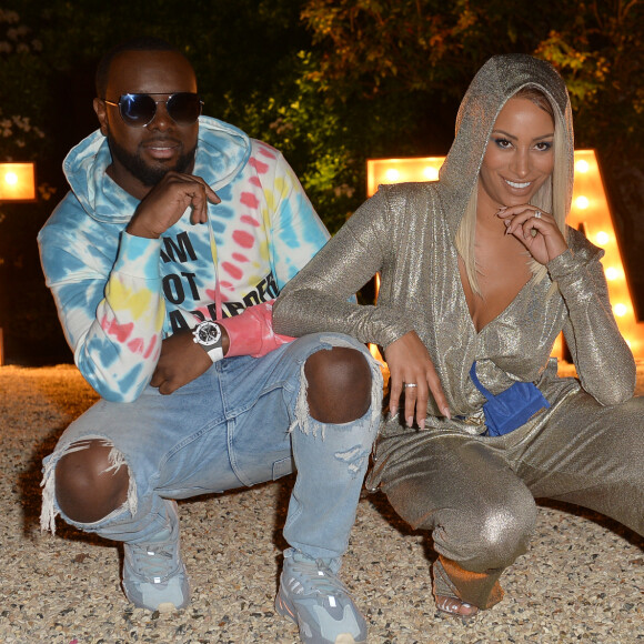 Le rappeur Gims (Maître Gims - Gandhi Djuna) et sa femme Demdem Djuna lors de la soirée de lancement de la collection capsule "I'm not a rapper" de la marque Elevenparis (Eleven Paris) à Paris, France, le 11 avril 2019. © Veeren/Bestimage