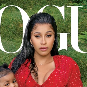 Cardi B et sa fille Kulture en couverture du numéro de janvier 2020 du magazine Vogue. Photo par Annie Leibovitz.