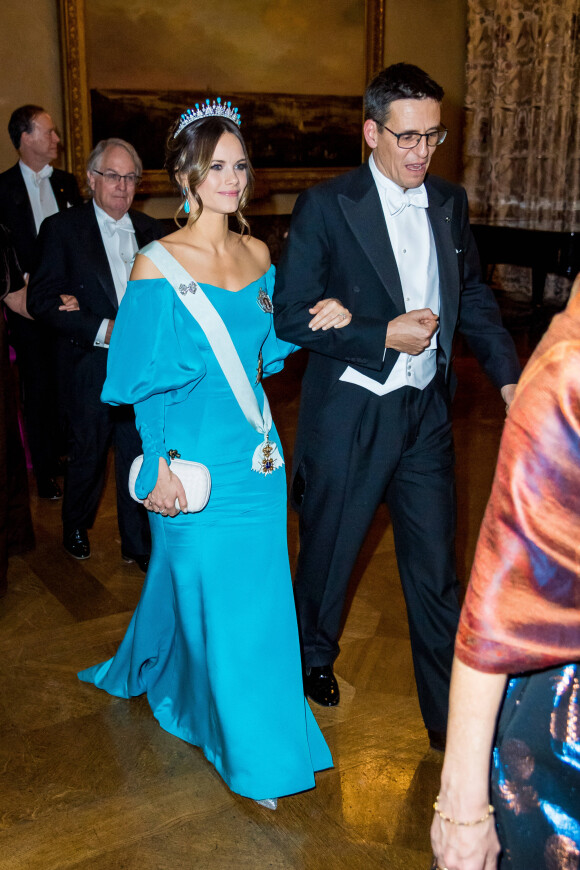 Didier Queloz, la princesse Sofia (Hellqvist) de Suède - Réception de la cérémonie annuelle du Prix Nobel à l'hôtel de ville de Stockholm, le 10 décembre 2019.