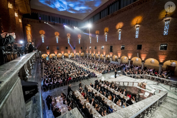 Réception de la cérémonie annuelle du Prix Nobel à l'hôtel de ville de Stockholm, le 10 décembre 2019.