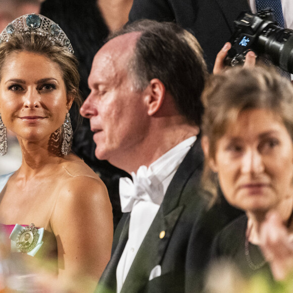La princesse Madeleine de Suède - Réception de la cérémonie annuelle du Prix Nobel à l'hôtel de ville de Stockholm, le 10 décembre 2019.