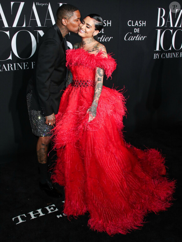 YG et sa compagne Kehlani - Photocall de la soirée Harper's BAZAAR 2019 'ICONS By C.Roitfeld' lors de la Fashion Week de New York (NYFW), le 6 septembre 2019.