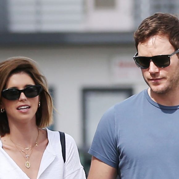 Chris Pratt et Katherine Schwarzenegger dans le quartier de Pacific Palisades à Los Angeles, le 22 septembre 2019