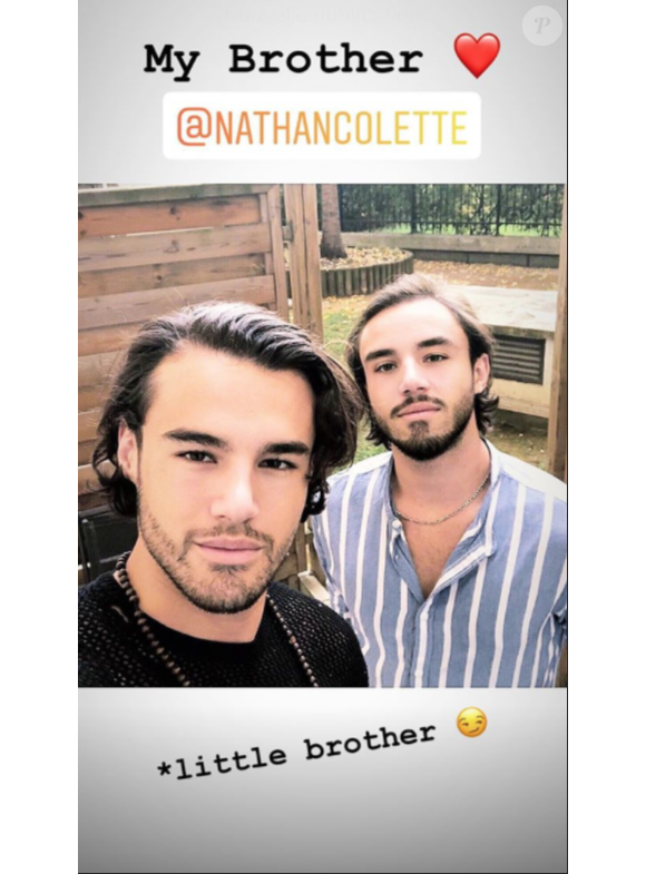 Anthony Colette et son petit frère Nathan, une photo publiée le 16 octobre 2018.