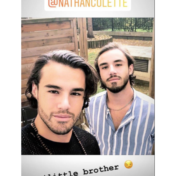 Anthony Colette et son petit frère Nathan, une photo publiée le 16 octobre 2018.