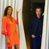 Gad Elmaleh et Karine Le Marchand lors du tournage de l'émission "Une ambition intime" diffusée le 16 décembre 2019 sur M6.