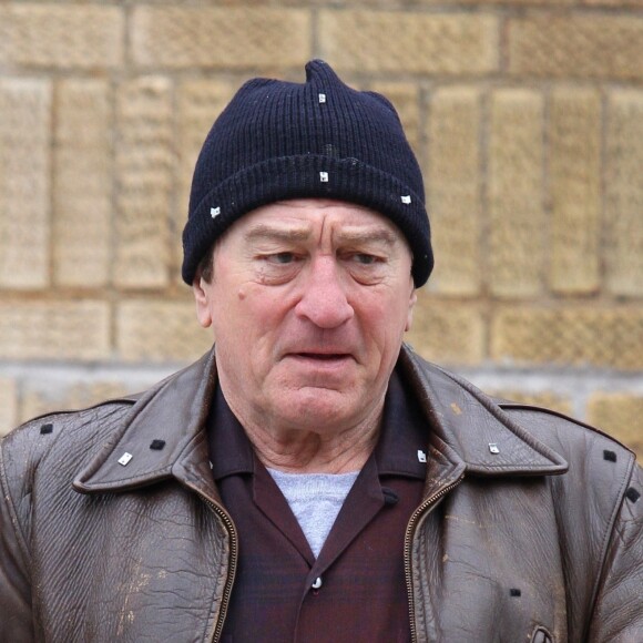 Robert De Niro sur le tournage de "The Irishman" de Martin Scorcese à New York le 1er mars 2018.