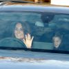 Kate Middleton et sa fille Charlotte - La famille royale arrive au palais de Buckingham pour le traditionnel déjeuner de Noël de la reine Elizabeth, le 18 décembre 2019.