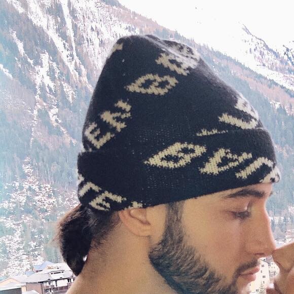 Tarek Benattia et Camélia en amoureux à Chamonix, le 14 mars 2019