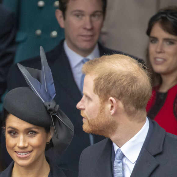 Kate Middleton, duchesse de Cambridge, Meghan Markle, duchesse de Sussex, le prince Harry, duc de Sussex - La famille royale assiste à la messe de Noël à Sandringham le 25 décembre 2018.