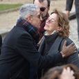 Jane Birkin - Arrivées aux obsèques de Anna Karina en la chapelle de l'Est au cimetière du Père Lachaise à Paris. Le 21 décembre 2019