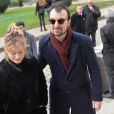 Nadia Tereszkiewicz - Arrivées aux obsèques de Anna Karina en la chapelle de l'Est au cimetière du Père Lachaise à Paris. Le 21 décembre 2019