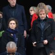 Charles Berling - Sorties des obsèques de Anna Karina en la chapelle de l'Est au cimetière du Père Lachaise à Paris. Le 21 décembre 2019