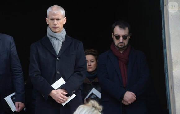Franck Riester, Ministre de la Culture - Sorties des obsèques de Anna Karina en la chapelle de l'Est au cimetière du Père Lachaise à Paris. Le 21 décembre 2019