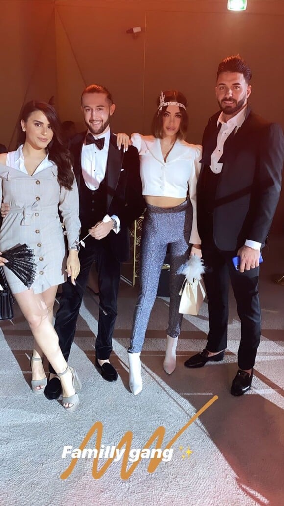 Nabilla et sa famille à l'anniversaire de Karim Benzema le 27 et 28 décembre 2019.