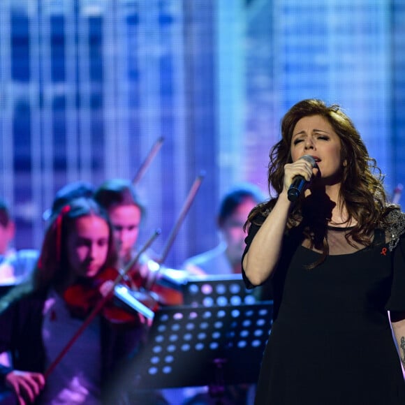 Exclusif - Isabelle Boulay - Enregistrement de l'émission "Les 40 ans de Starmania" les stars chantent pour le Sidaction au Palais des Congrès à Paris, le 29 mars 2019. © Pierre Perusseau/Bestimage