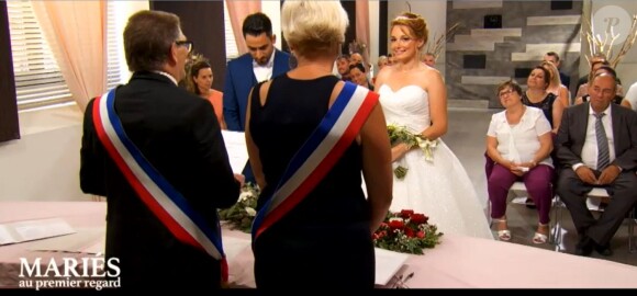 Mariage de Romain et Delphine dans "Mariés au premier regard 2020", le 6 janvier, sur M6