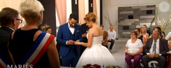 Mariage de Romain et Delphine dans "Mariés au premier regard 2020", le 6 janvier, sur M6
