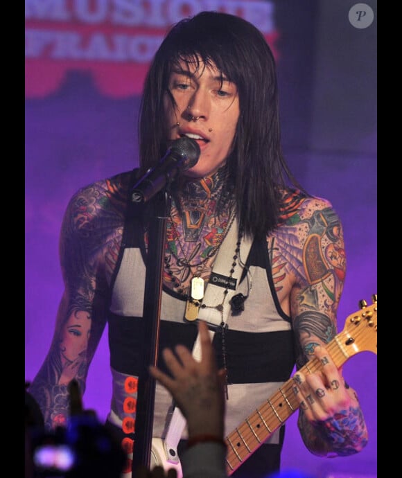 Trace Cyrus en concert à Paris en mars 2009