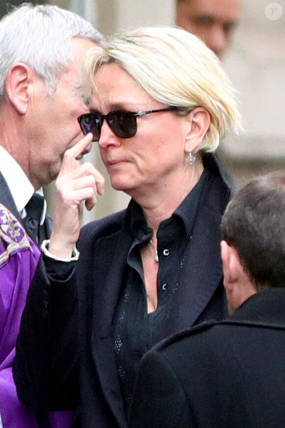 Claude Chirac - Obsèques de Laurence Chirac, la fille de Jacques et Bernadette Chirac en la chapelle de Jésus-Enfant de la basilique Sainte-Clotilde à Paris, le 16 avril 2016. © Crystal Pictures/Bestimage