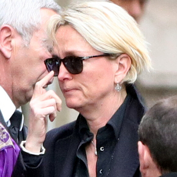 Claude Chirac - Obsèques de Laurence Chirac, la fille de Jacques et Bernadette Chirac en la chapelle de Jésus-Enfant de la basilique Sainte-Clotilde à Paris, le 16 avril 2016. © Crystal Pictures/Bestimage