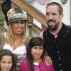 Franck Ribéry célèbre la fête de la bière "Oktoberfest" avec sa femme Wahiba et ses enfants Salif, Shakinez et Hizya à Munich en Allemagne le 5 octobre 2014.