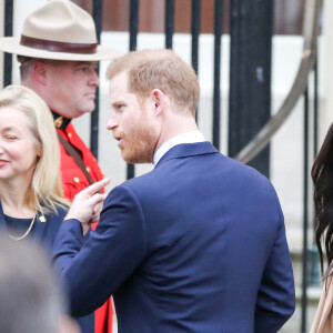 Le prince Harry, duc de Sussex, et Meghan Markle, duchesse de Sussex, en visite à la Canada House à Londres, Royaume Uni, le 7 janvier 2020.