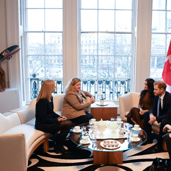 Le prince Harry, duc de Sussex, et Meghan Markle, duchesse de Sussex, en visite à la Canada House à Londres, Royaume Uni, le 7 janvier 2020.