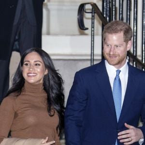 Le prince Harry, duc de Sussex, et Meghan Markle, duchesse de Sussex, en visite à la Canada House à Londres, Royaume Uni, le 7 janvier 2020.