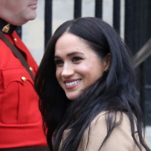 Le prince Harry, duc de Sussex, et Meghan Markle, duchesse de Sussex, en visite à la Canada House à Londres le 7 janvier 2020.