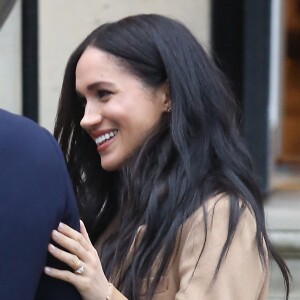 Le prince Harry, duc de Sussex, et Meghan Markle, duchesse de Sussex, en visite à la Canada House à Londres le 7 janvier 2020.