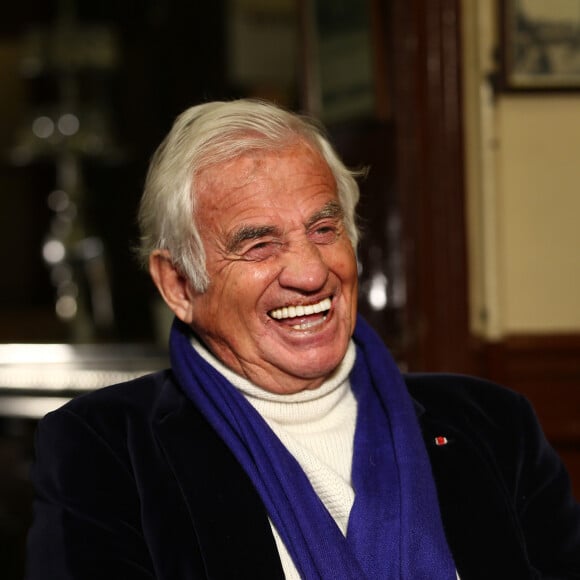 Exclusif  Jean-Paul Belmondo - Tournage du documentaire "Belmondo par Belmondo" de Cyril Viguier. Le 1 er décembre 2014 © Sebastien Valiela / Bestimage