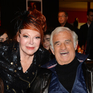 Exclusif - Charles Gérard, Régine et Jean-Paul Belmondo - Dîner en l'honneur de Jean-Paul Belmondo lors de la Guinguette de Régine au Chalet La Bodega à Paris, le 14 novembre 2014.