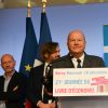 Exclusif - Etienne Gernelle (directeur du magazine Le Point), Marc Ladreit de Lacharrière (pdg de Fimalac, président du jury du Prix du Livre d'Economie, membre de l'Institut) lors de la remise des Prix de la 21e journée du Livre d'économie au Centre Pierre Mendès France du Ministère de l'Economie et des Finances. Ces prix sont attribués à des ouvrages d'économie qui favorisent l'analyse et la réflexion économiques. Paris, le 18 décembre 2019. © Guirec Coadic/Bestimage