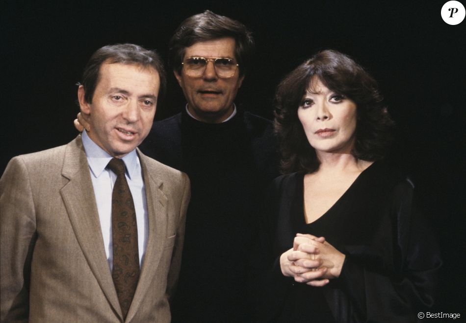 Archives -  En France, à Paris, Pierre Bouteiller, Jean-Christophe Averty et Juliette Gréco le 16 décembre 1983.