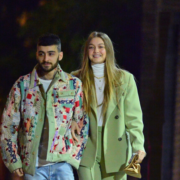 Gigi Hadid et Zayn Malik sont allés dîner au restaurant IL Buco avec B. Hadid et D. Lipa pour l'anniversaire de Zayn à New York, le 11 janvier 2020.
