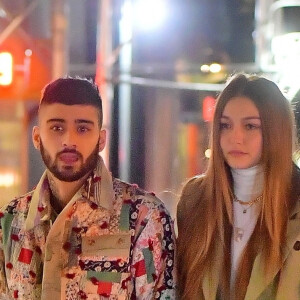 Gigi Hadid et Zayn Malik sont allés dîner au restaurant IL Buco avec B. Hadid et D. Lipa pour l'anniversaire de Zayn à New York, le 11 janvier 2020.