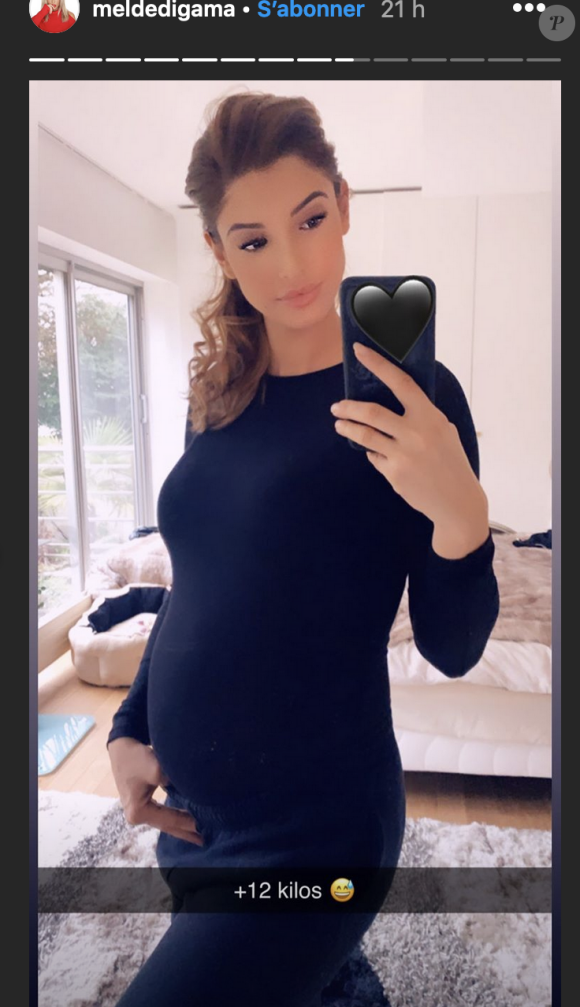 Mélanie Dedigama, enceinte, a pris 12 kilos - Instagram, 8 janvier 2020