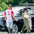 Le prince Harry, duc de Sussex, Meghan Markle, duchesse de Sussex et leur fils Archie Harrison Mountbatten-Windsor lors d'un match de polo de bienfaisance King Power Royal Charity Polo Day à Wokinghan, comté de Berkshire, Royaume Uni, le 10 juillet 2019. D