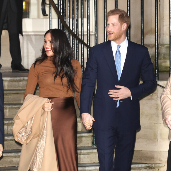 Le prince Harry, duc de Sussex, et Meghan Markle, duchesse de Sussex, en visite à la Canada House à Londres le 7 janvier 2020.