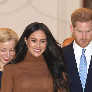 Le prince Harry, duc de Sussex, et Meghan Markle, duchesse de Sussex, en visite à la Canada House à Londres le 7 janvier 2020.