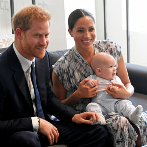 Le prince Harry, duc de Sussex, et Meghan Markle, duchesse de Sussex, avec leur fils Archie ont rencontré l'archevêque Desmond Tutu et sa femme à Cape Town, Afrique du Sud. Le 25 septembre 2019