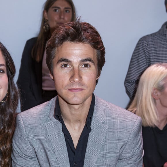 Anouchka Delon enceinte et son compagnon Julien Dereims - Arrivées au défilé Elie Saab "Collection Prêt-à-Porter Printemps/Eté 2020" lors de la Fashion Week de Paris (PFW), le 28 septembre 2019. © Olivier Borde / Bestimage