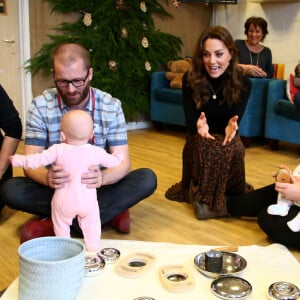 Kate Middleton, duchesse de Cambridge, en visite au centre pour enfants "Ely & Caerau" à Cardiff. Le 22 janvier 2020